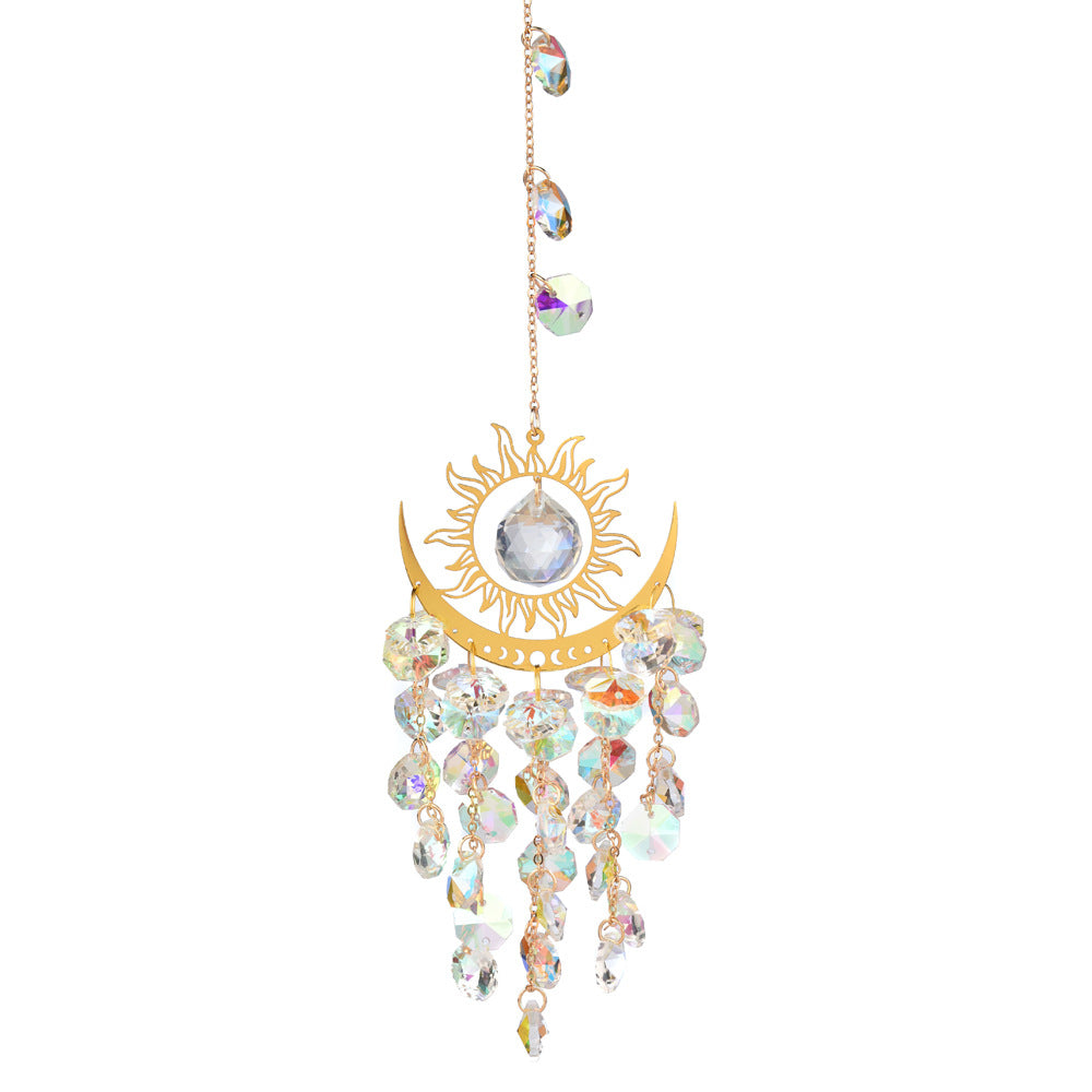 Wholesale Devil' s Eye Sun Moon Crystal Wind Chime