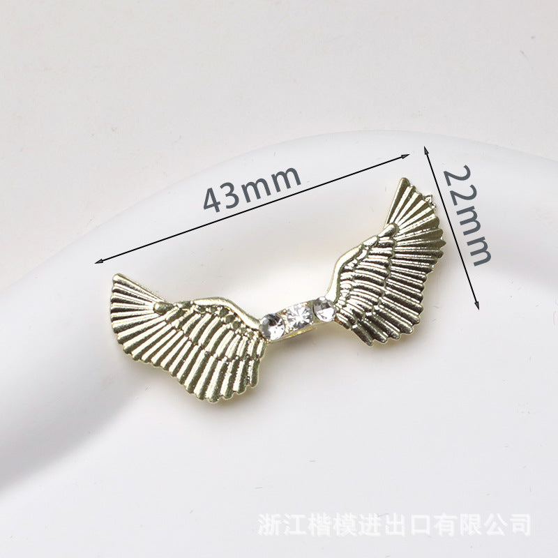 Wholesale 50PCS DIY Metal Electroplated Colorful Wings Butterfly Vertical Hole Loose Beads