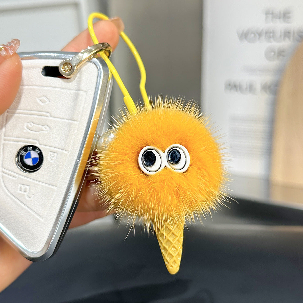 Wholesale Briquette Ice Cream Plush Keychain