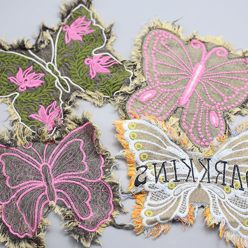 Wholesale Fashion denim butterfly patch