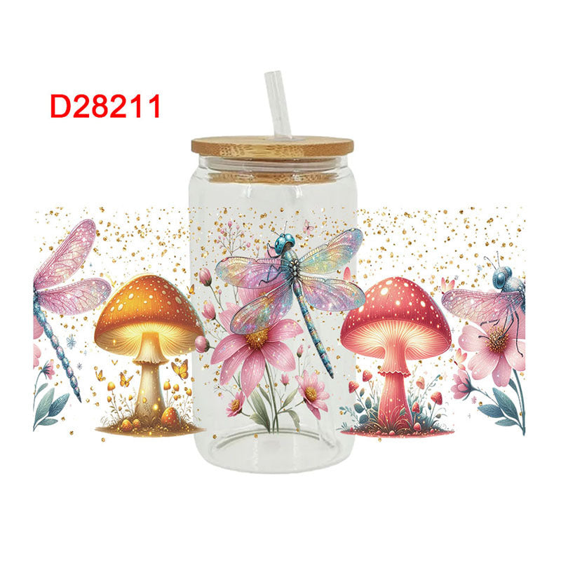 Wholesale Colorful Cartoon Little Bird Ladybug 16oz Cup UV DTF Wraps