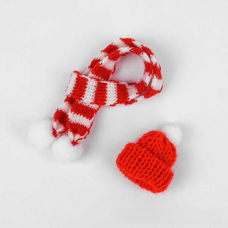 Wholesale Handmade DIY plush twisted stick accessories material doll black eyes nose Christmas hat scarf Accessories