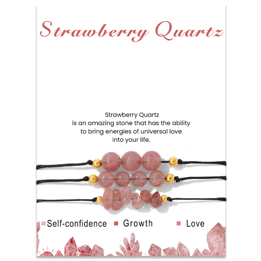 Wholesale Natural Stone Set Gravel Beads Hand Woven Bracelet