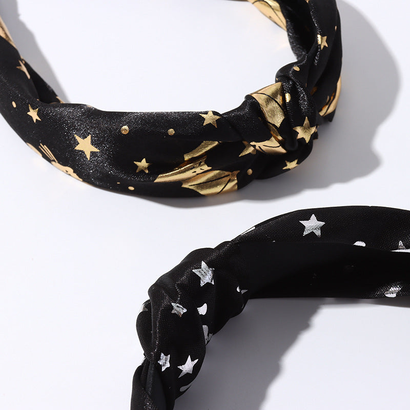 Wholesale Skull Halloween High Skull Knot Fabric Polyester Headband