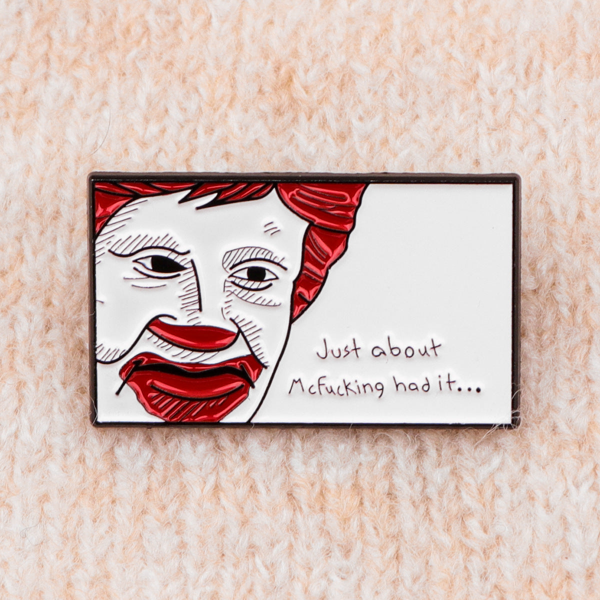 Wholesale Cartoon cute quote brooch metal alloy badge