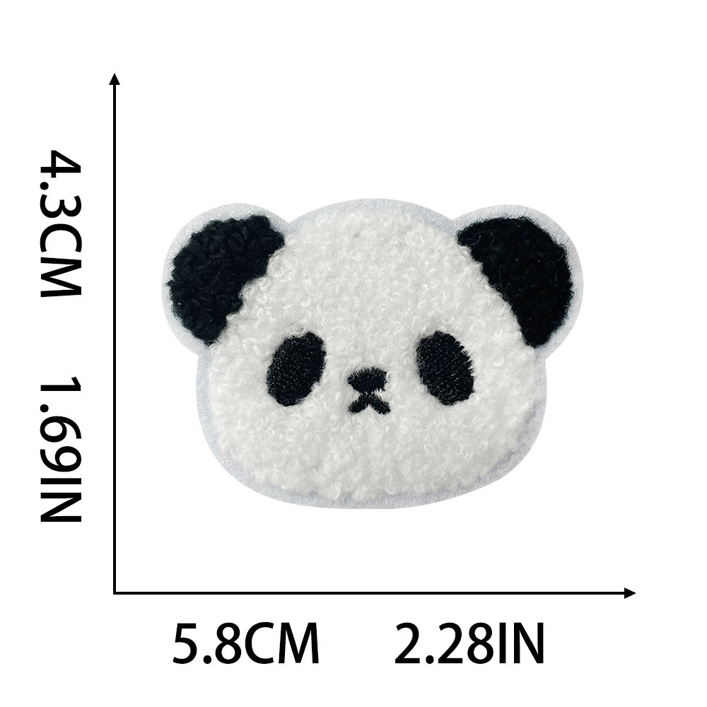 Wholesale Trendy Cartoon Panda Embroidered Patch With Iron On Backing For Coat Bag Home Decor Boutique Resale Accessory