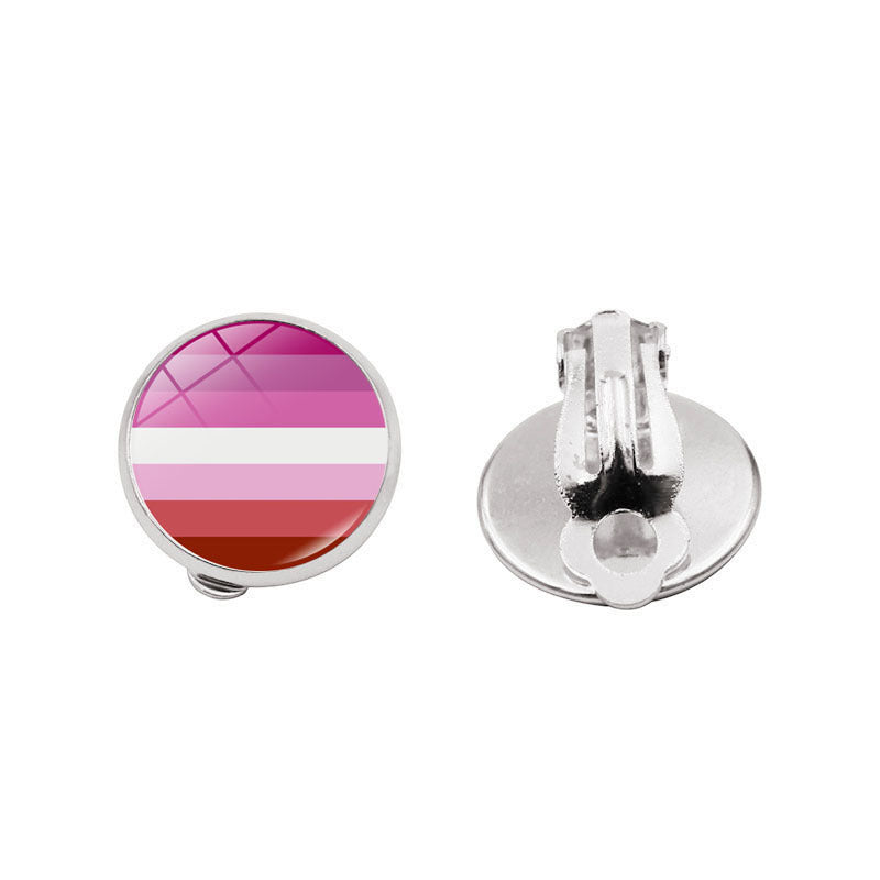 Wholesale Time Stone Unpierced Alloy Earrings