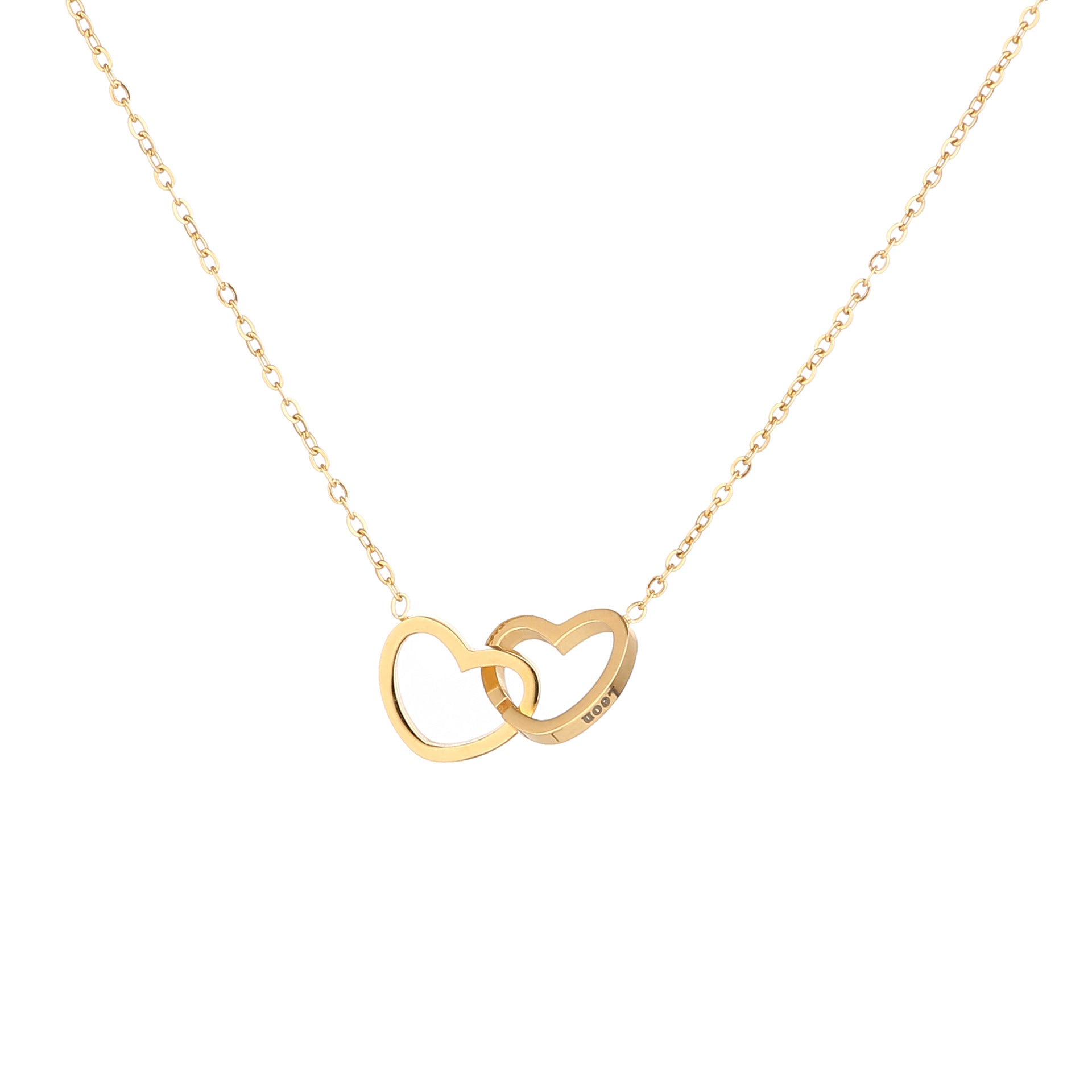 Wholesale stainless steel 18K gold vacuum plating cross chain love lettering necklace Valentine's Day gift