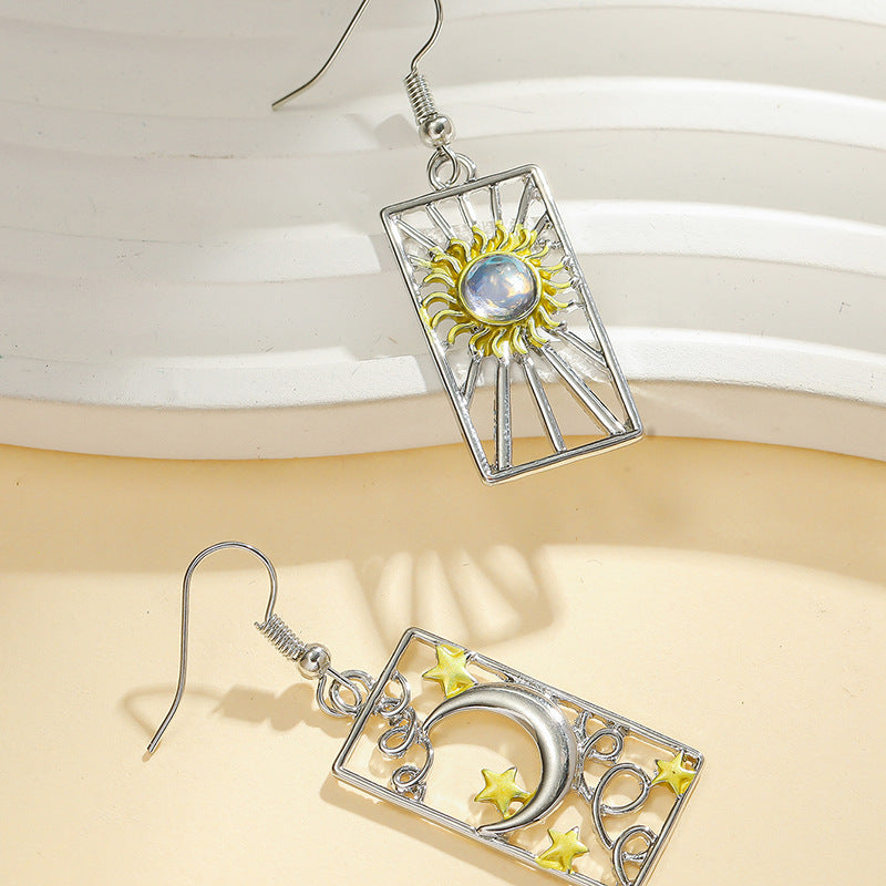 Wholesale Beautifully Personalized Moon Star Sun Earrings