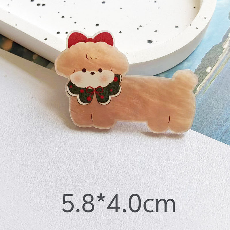 Wholesale 10pcs colorful cute dog Acrylic Flatback