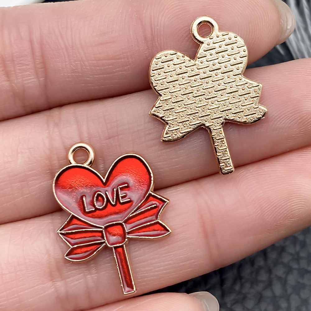 Wholesale Pink Valentine' s Day Love Accessories Pendant