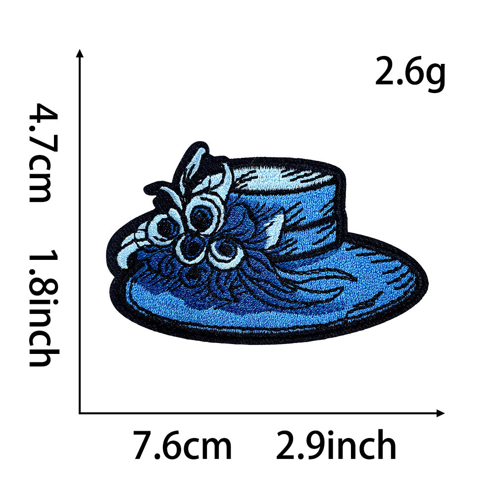 Wholesale American Retro Iron On Embroidered Patch Kentucky Derby Horseshoe Design For et DIY Accessory