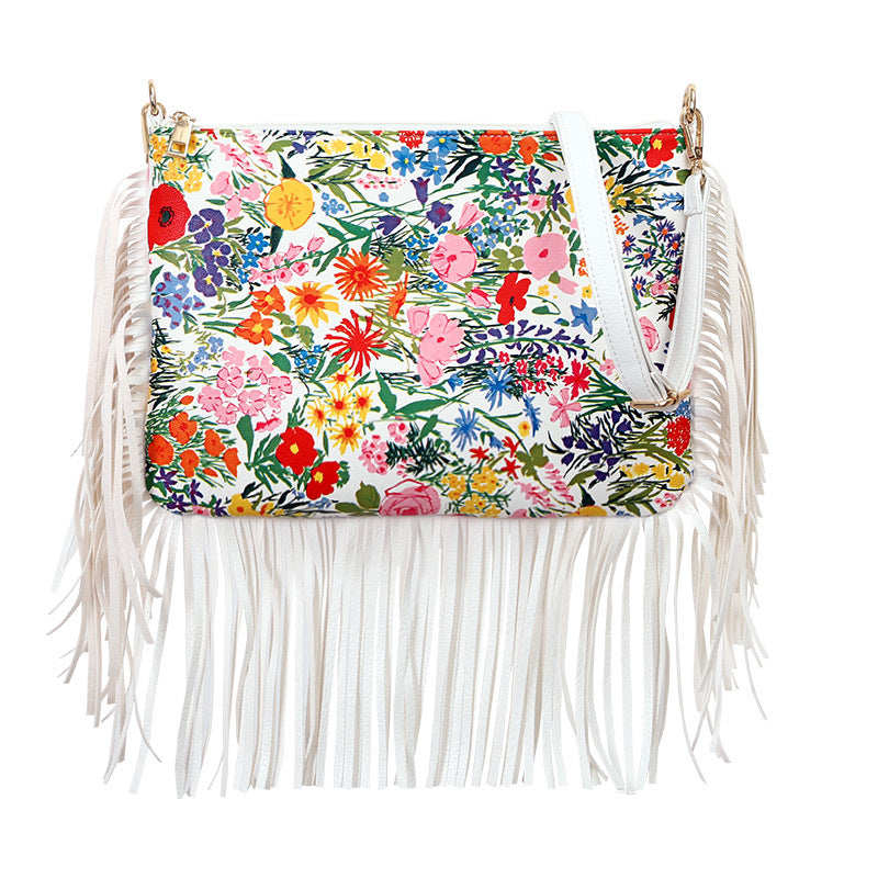 Wholesale PU Printed Tassel Bag