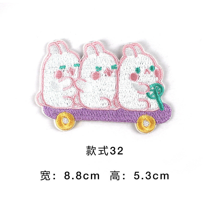 Wholesale Trendy Self Adhesive Astronaut Star Embroidered Patches Non Woven Fabric DIY Decorative For Bags Shoes Clothing Towels