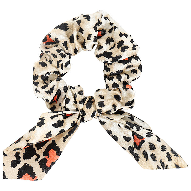 Wholesale Fabric Leopard Large Intestine Hair Ties