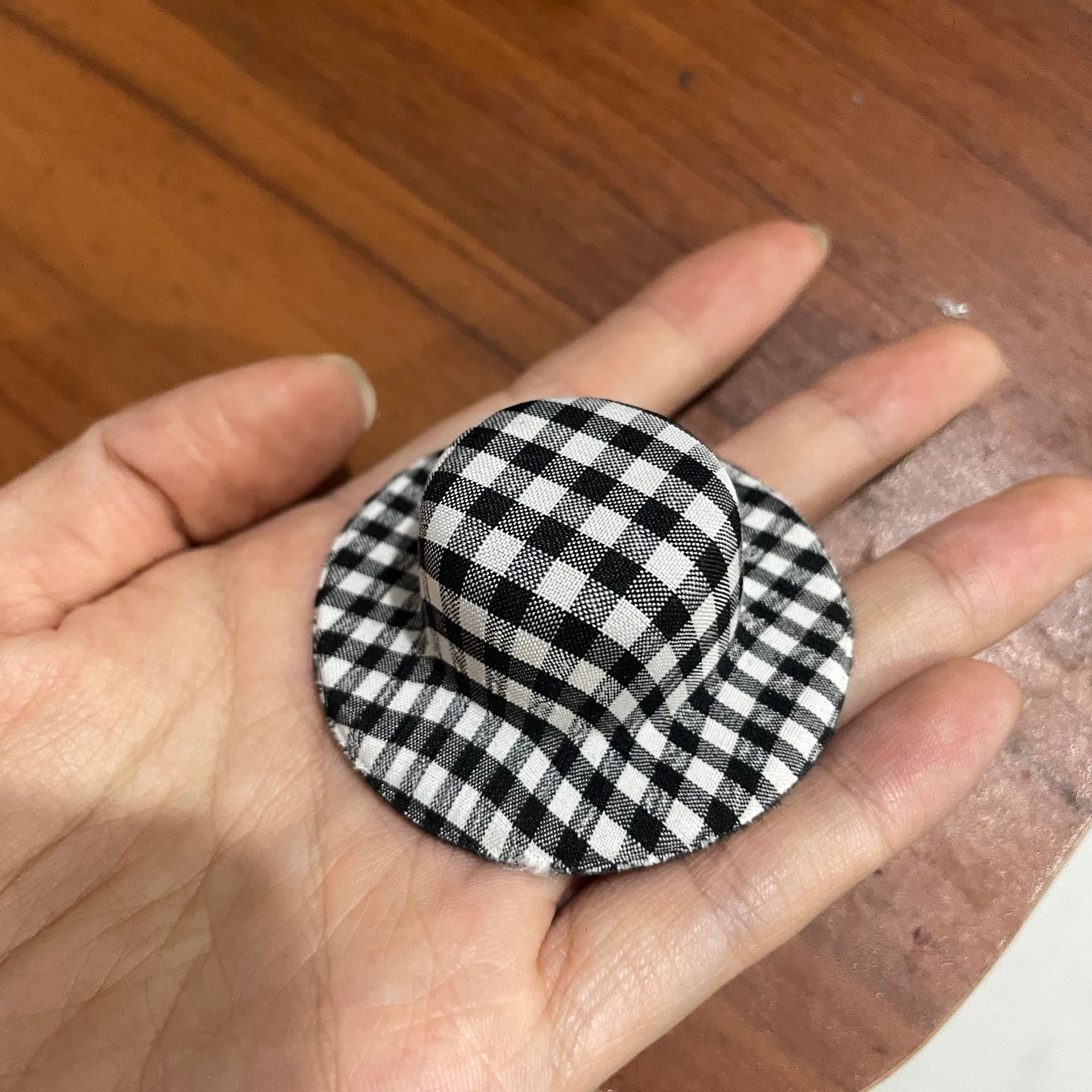 Wholesale Mini bow woven straw hat Doll Accessories