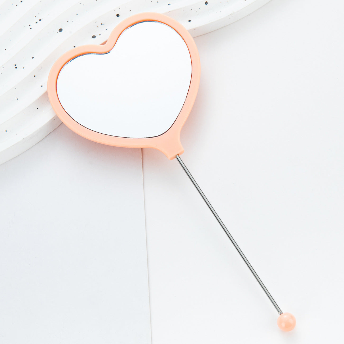 Wholesale DIY beaded handle mirror handheld makeup mirror