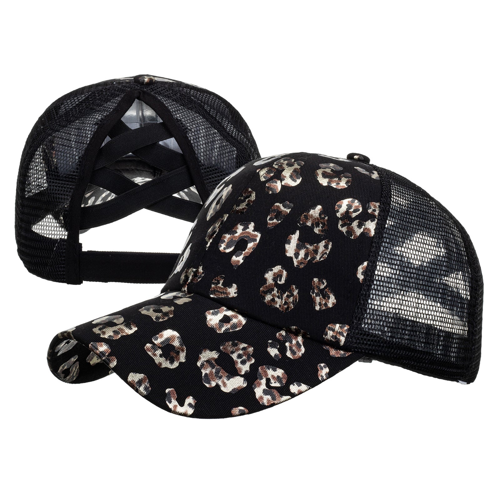 Wholesale Cotton Polyester Cross Ponytail Baseball Hats
