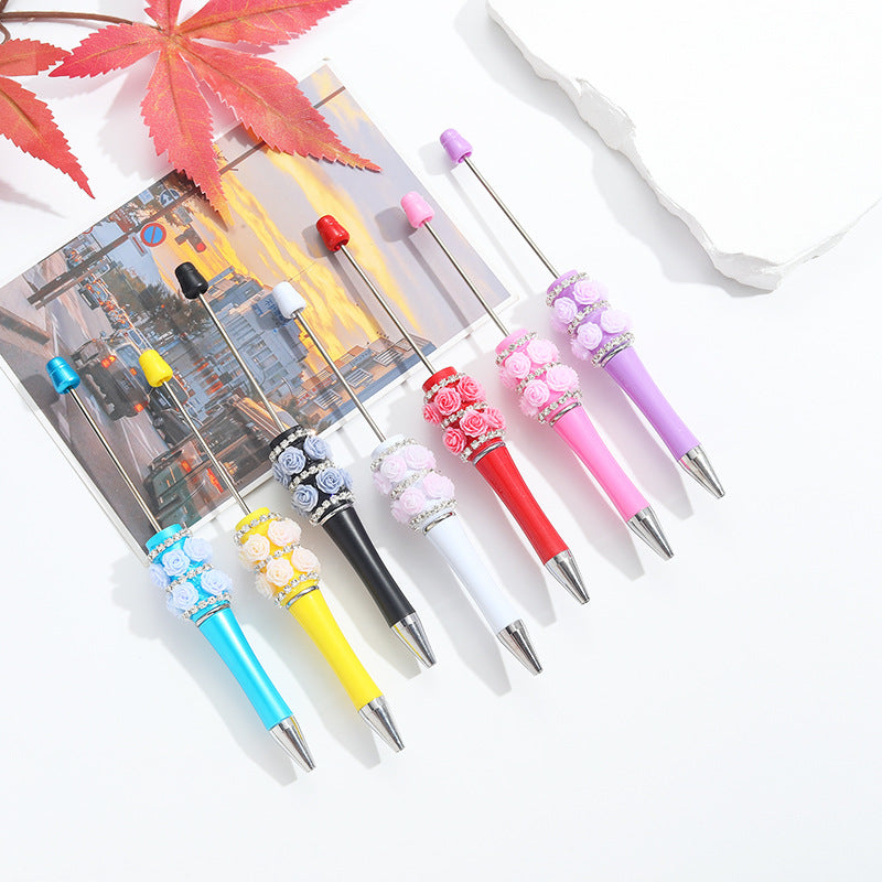 Wholesale Beadable Pens Heavy Duty Rose Diamond Beaded Pens