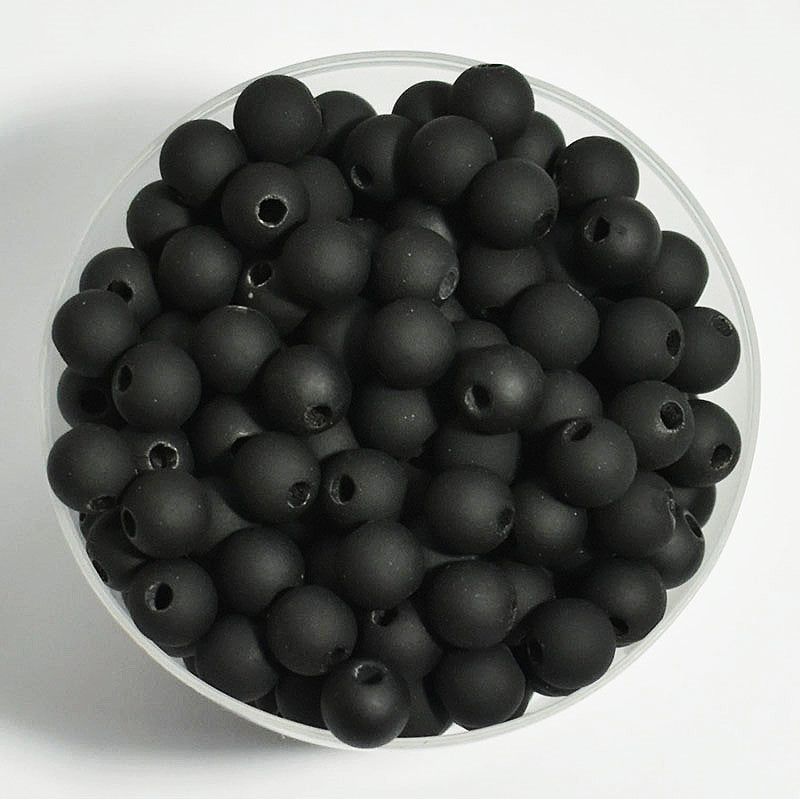 Cuentas de caucho acrílico de plástico de cerámica suave de 8 mm al por mayor