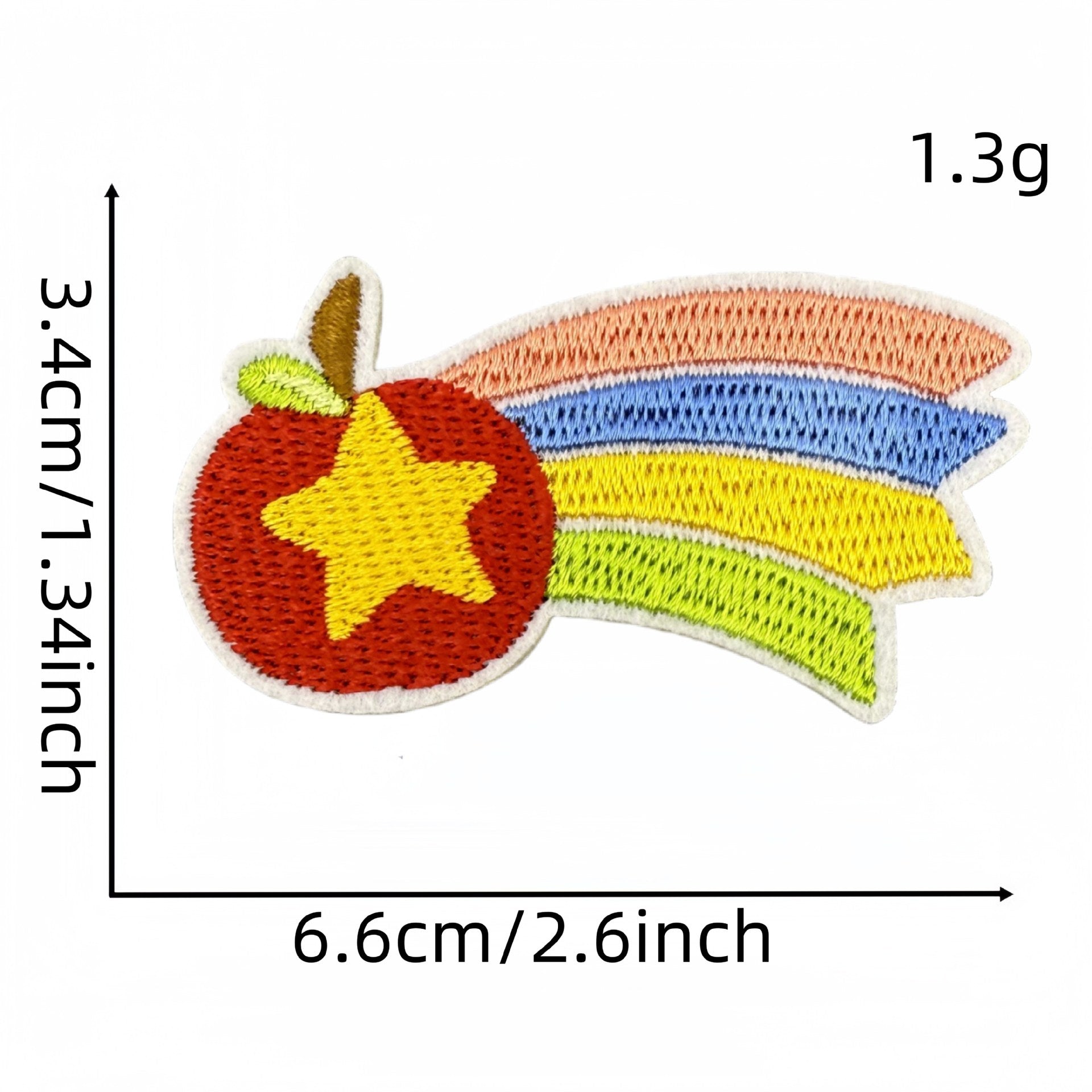 Wholesale Cute red apple cartoon embroidery DIY patches
