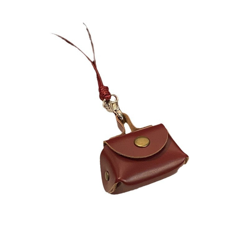 Wholesale Vintage cute leather coin purse necklace