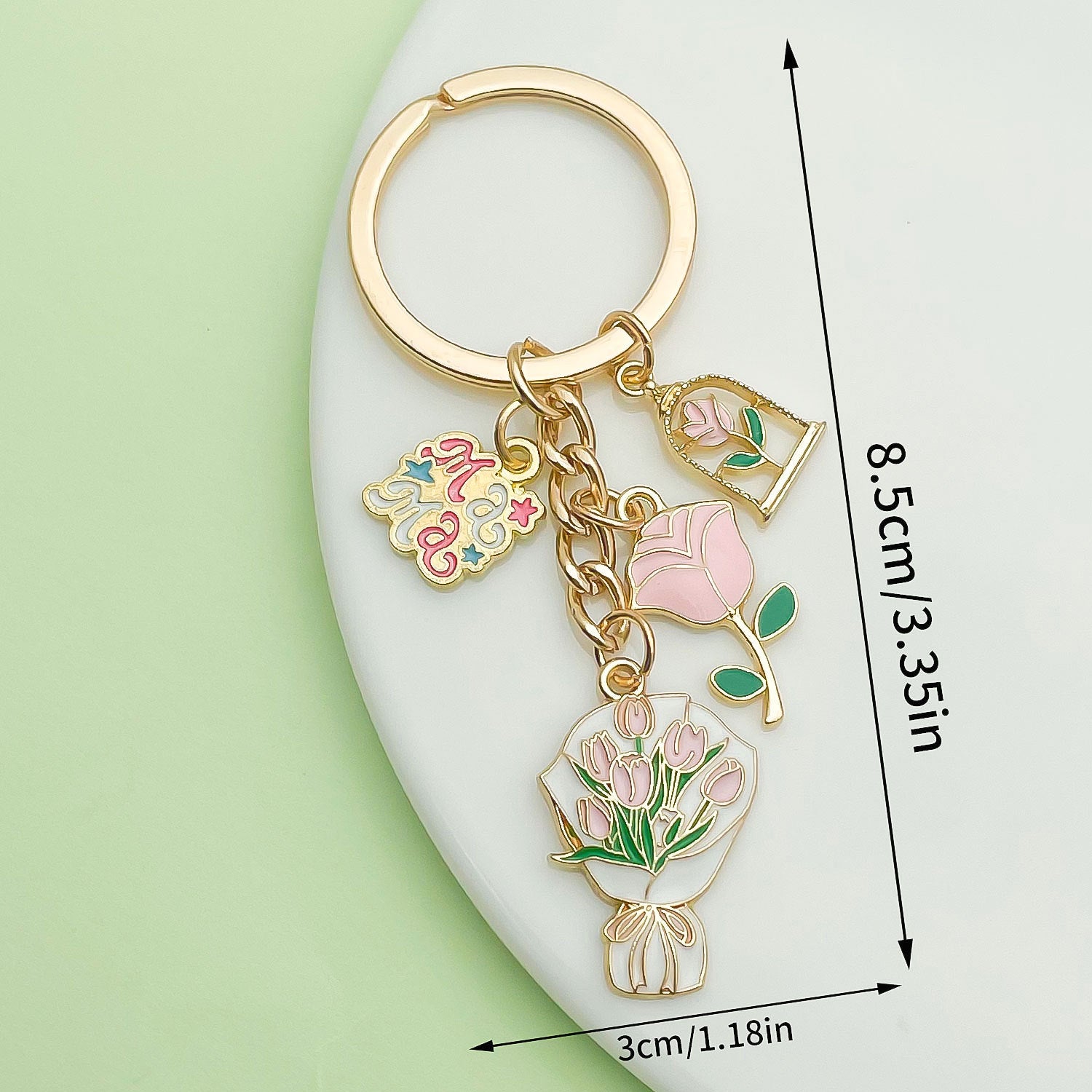 Wholesale Colorful butterfly metal keychain