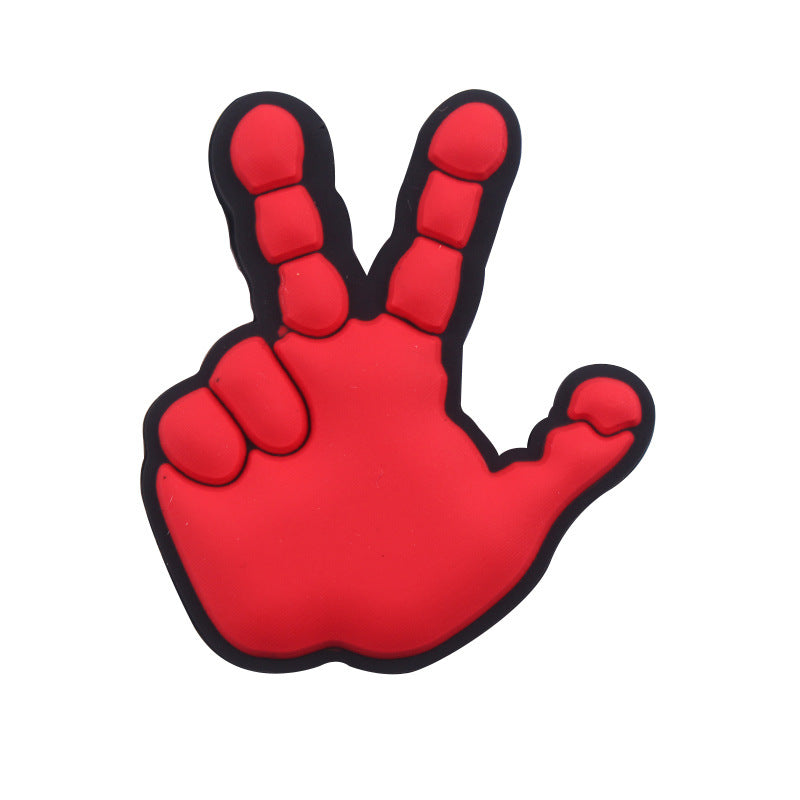 Wholesale 3pcs Creative DIY Baby Products Baby Pacifier Chain Teething Teething Gel Cartoon Palm Silicone Beads