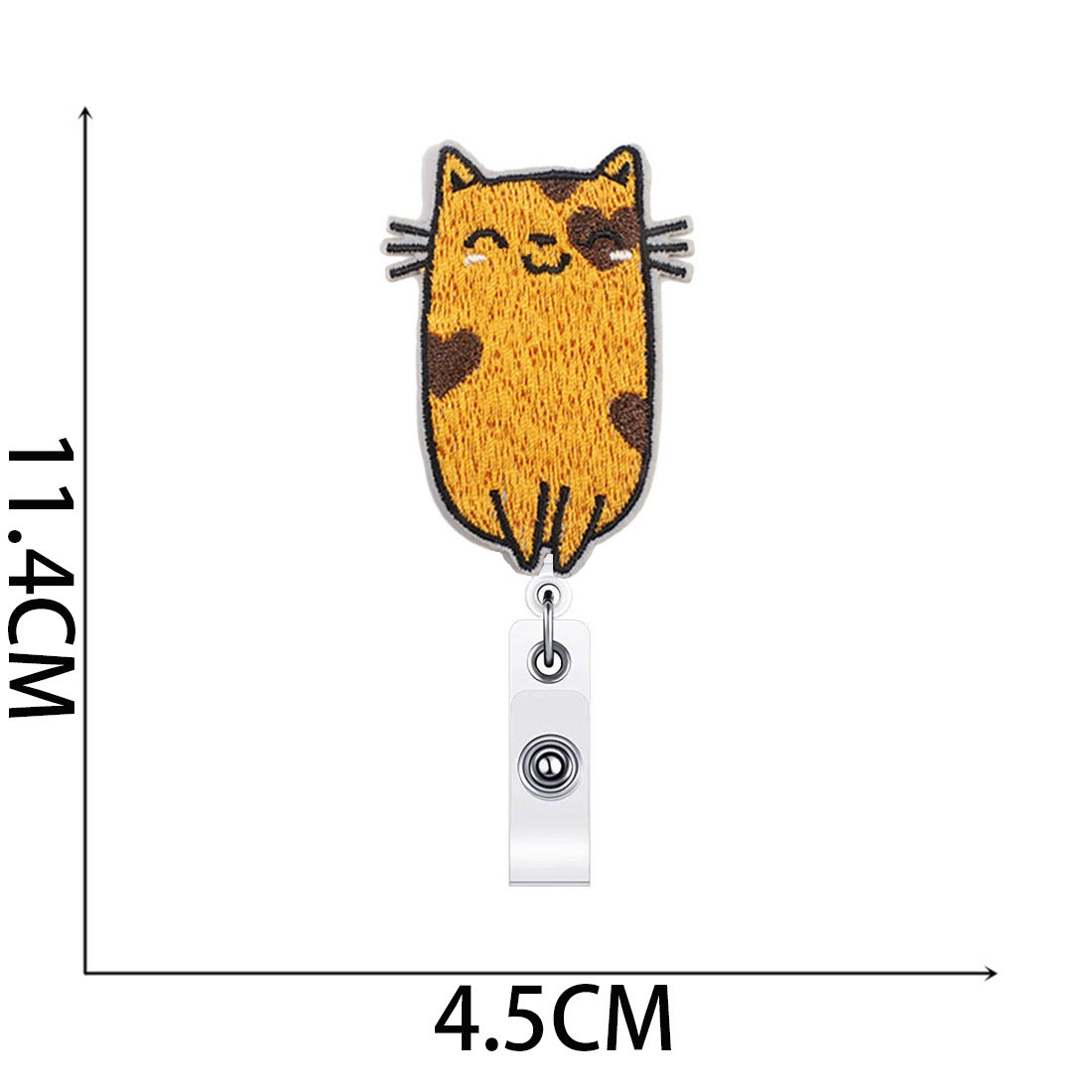 Wholesale Lazy Cat Easy Pull Button Embroidered Cloth Sticker