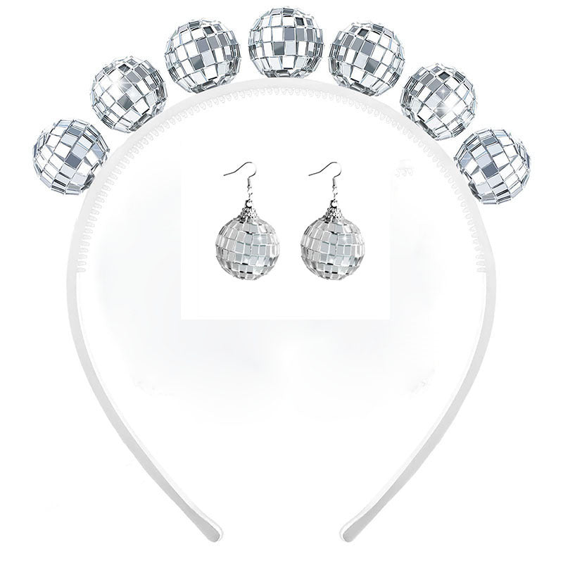 Wholesale Mirror Ball Earrings Party Dance Accessories Hip Hop Punk Style Ear Decorations