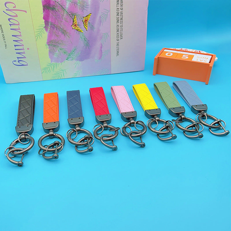 Llavero de cordero de gamuza de cuero al por mayor