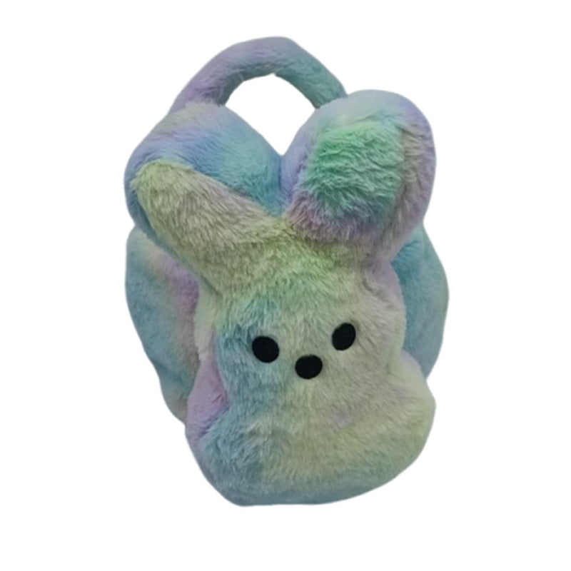Wholesale Easter Basket Egg Decoration Plush Rabbit Tail Storage Basket