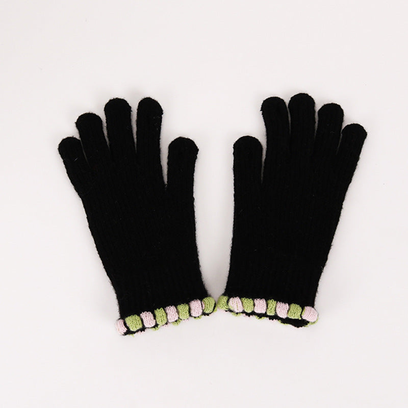 Wholesale Winter Touch Screen Warm Wool Knitted Gloves