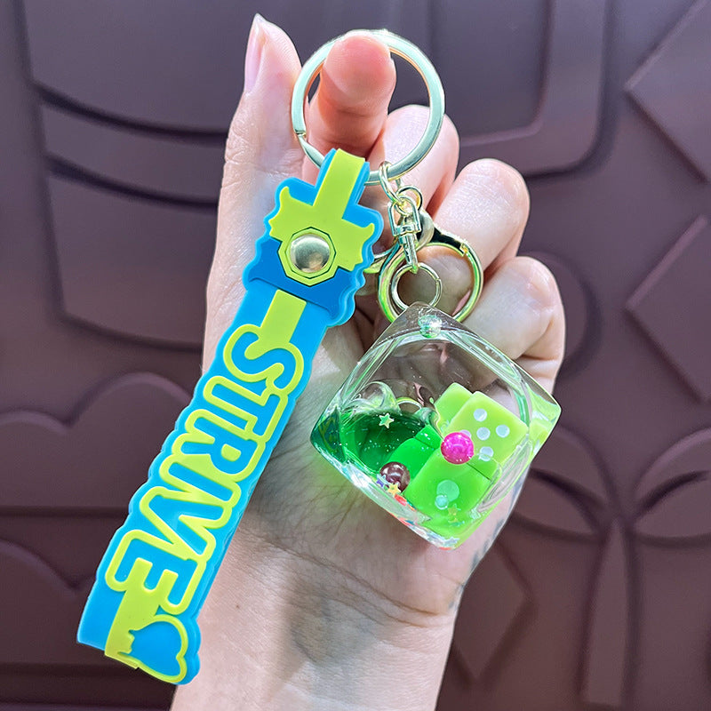 Wholesale Oil Cube Dice Keychain