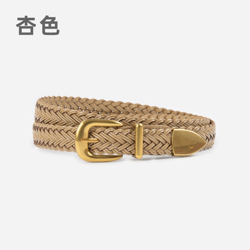 Wholesale Guangzhou Rhododendron Woven Belt with Jeans Casual Pants