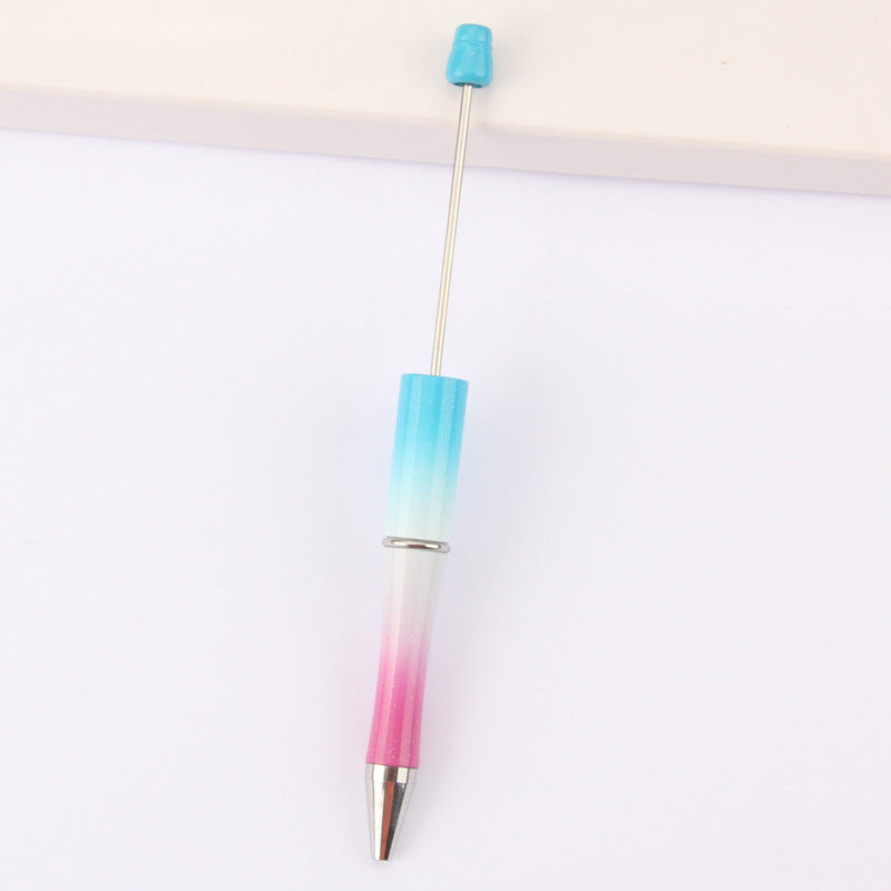 Al por mayor 10 piezas de plástico Rainbow Tricolor gradiente de bolsillo con cuentas