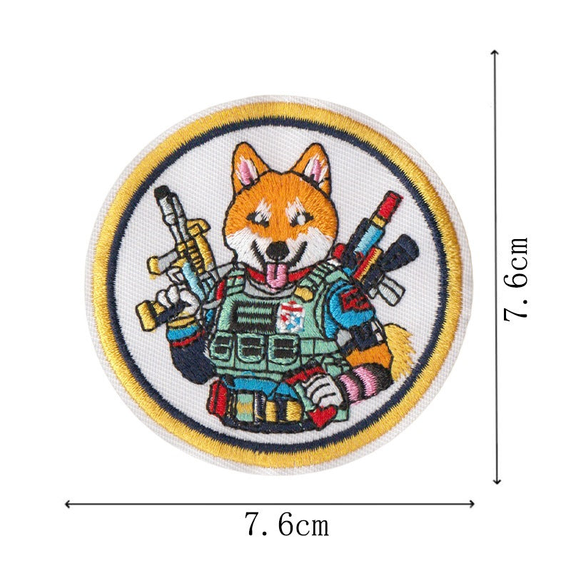 Wholesale Trendy Tactical Fox Embroidered Patches 16 Pieces Jungle Combat Iron On Appliques For Clothing Bags DIY Resale