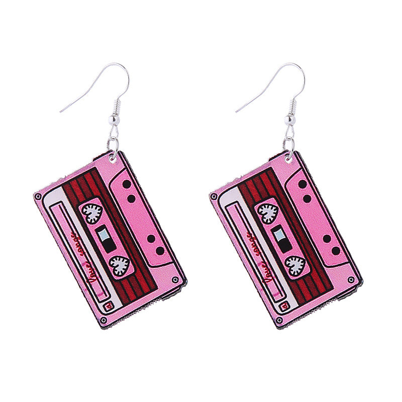 Wholesale Valentine's Day Pink Tape Love Balloon Acrylic Earrings
