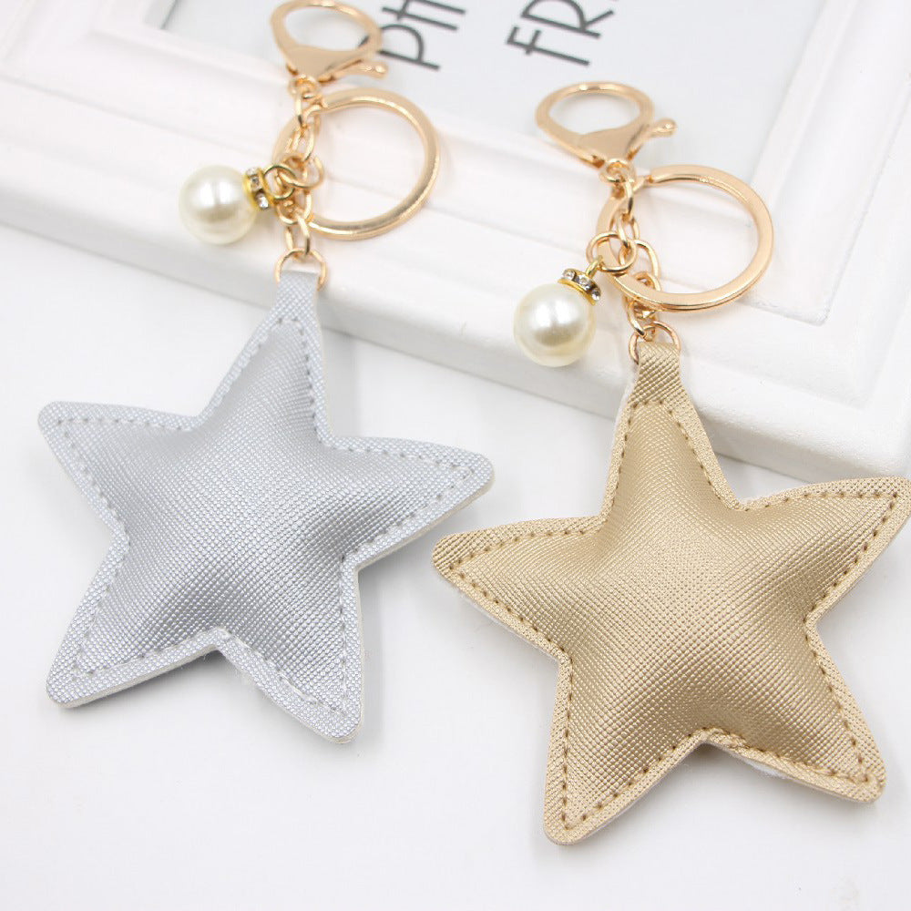 Wholesale PU Star Keychains