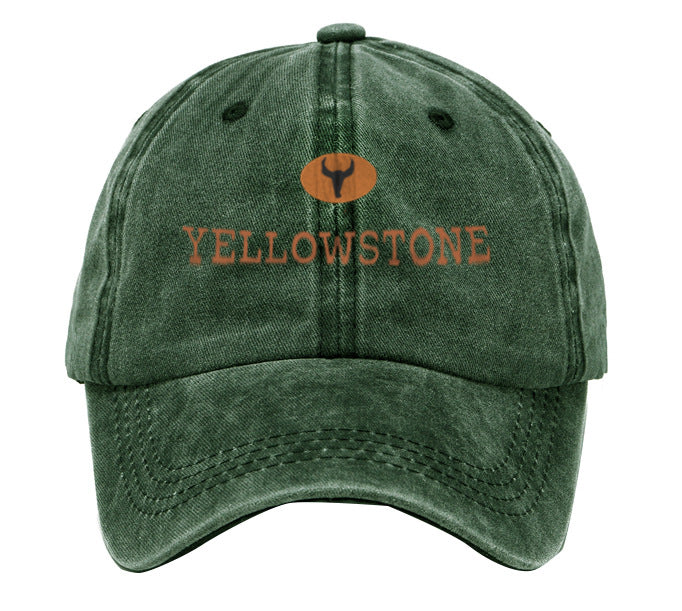 Wholesale Distressed Washed Cotton Distressed Printed Soft-capped Baseball Cap