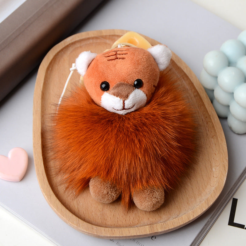 Wholesale Little Tiger Fur Keychains
