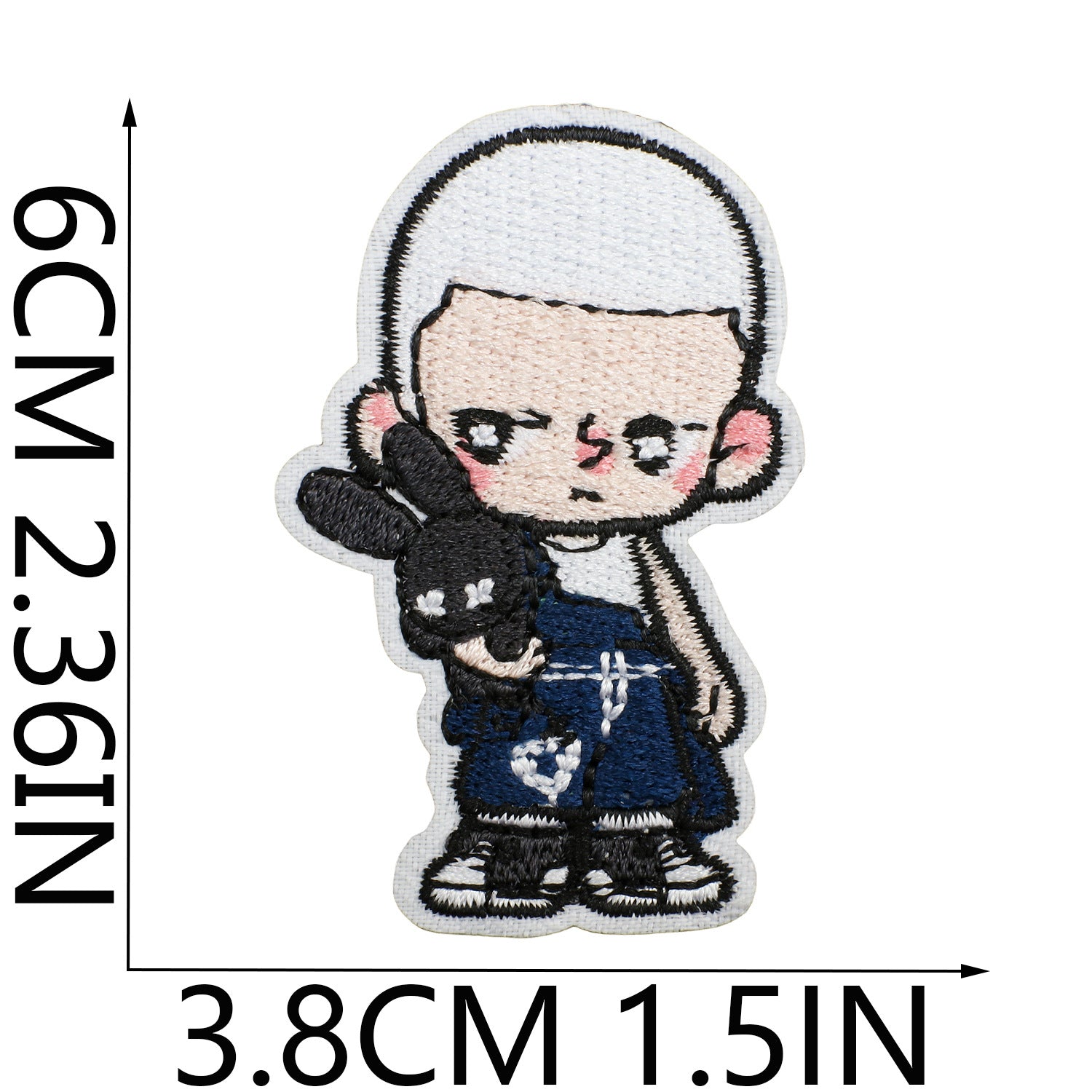 Wholesale Cute doll embroidered fabric patch OLY Exclusive