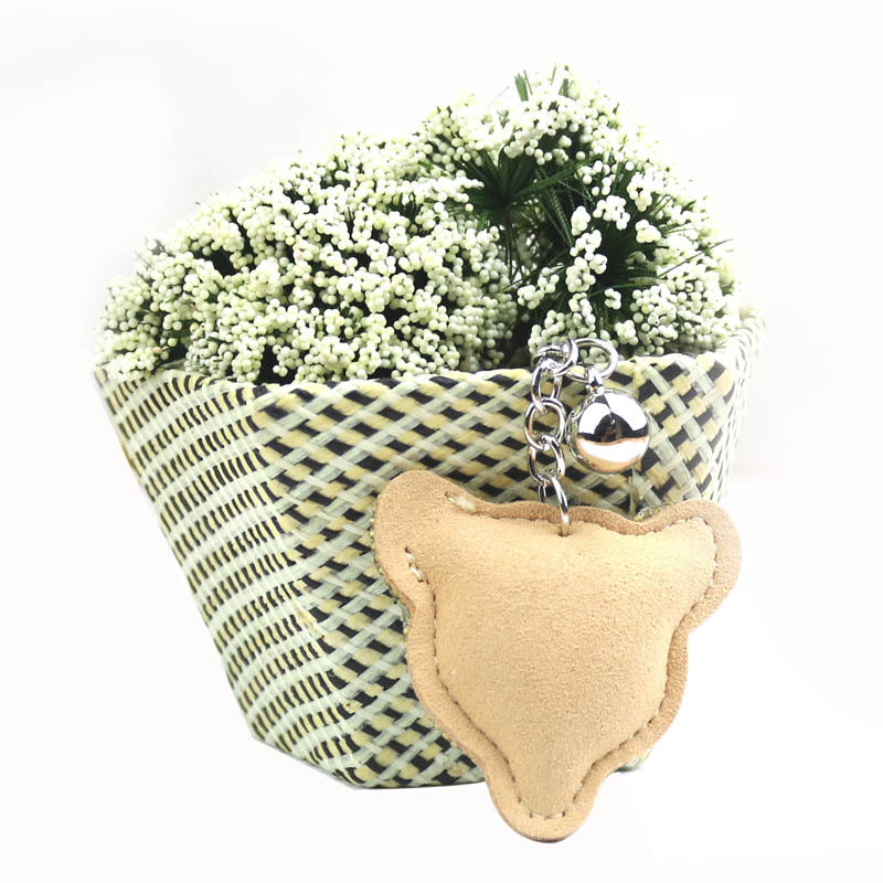 Wholesale Diamond studded leopard head Rhinestone Keychain