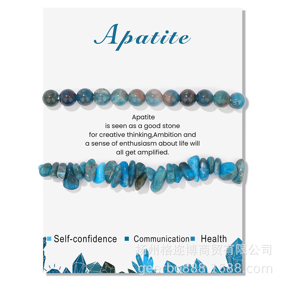 Wholesale Natural Stone Card Gravel Double Layer Bracelet