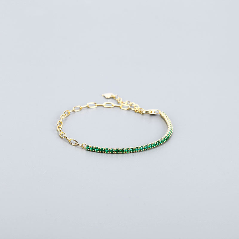 Wholesale 925 Pure Silver Haoshi Spliced Chain Bracelet