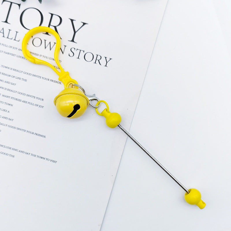 Wholesale DIY Cute Accessories Bell Handmade Bead Colored Keychains