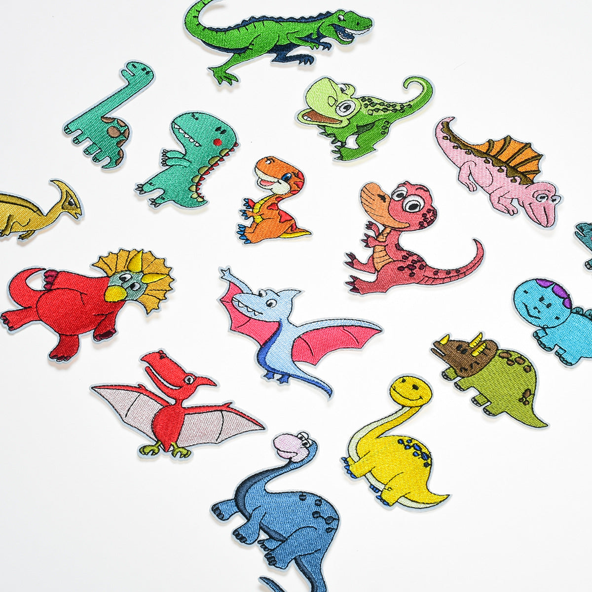 Wholesale Trendy Dinosaur Embroidered Twill Patch T Rex Sew On Applique For Clothing Towels DIY Craft Gift
