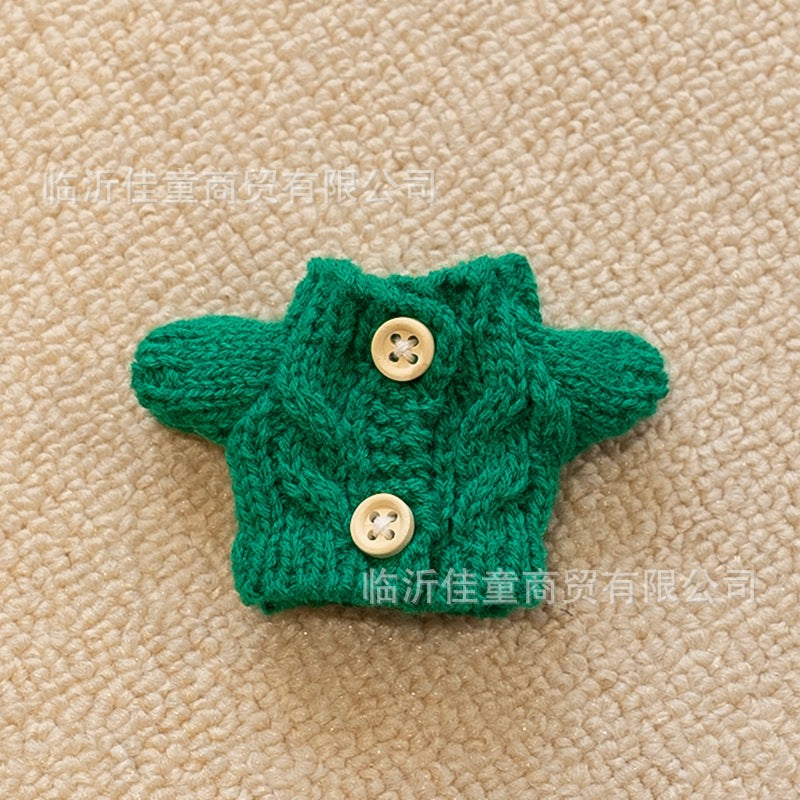 Wholesale 10pcs Mini colored button sweater Doll Accessories