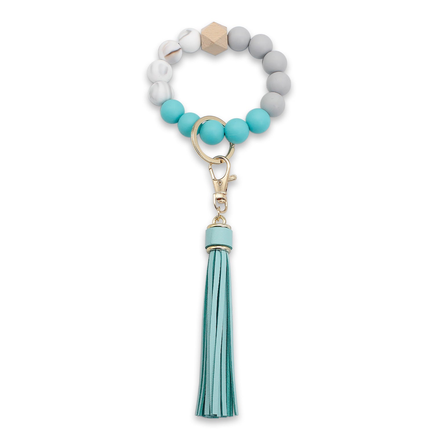 Wholesale Tassel Wood Beads Silicone Beads Wrist Keychain