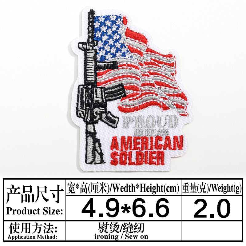 Wholesale Independence Day flag colorful and diverse embroidery DIY patches